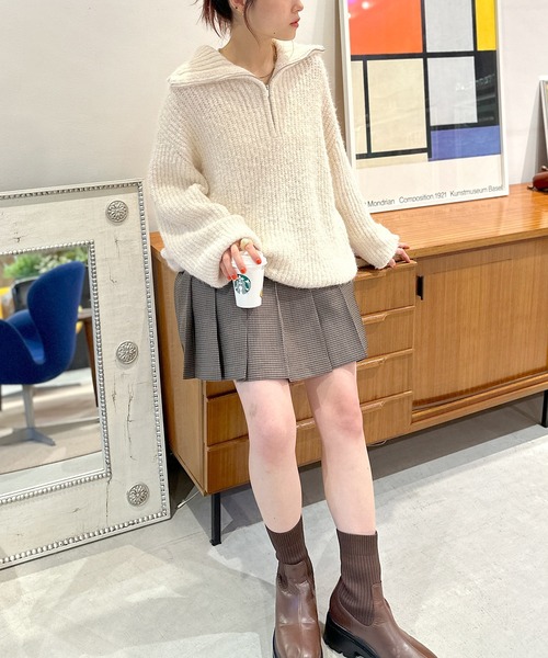 「w closet」 長袖ニット FREE オフホワイト レディース_画像2