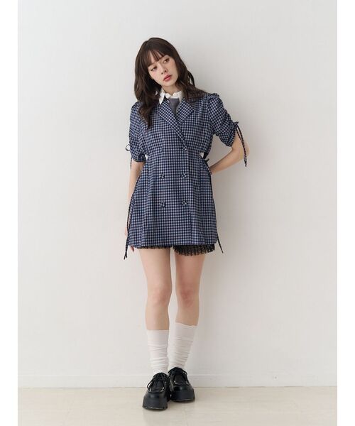 jouetie（ジュエティ） ワンピース 夏 半袖 ギャザースリーブ
