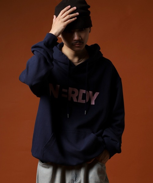 「NERDY」 プルオーバーパーカー LL ネイビー メンズ_画像9