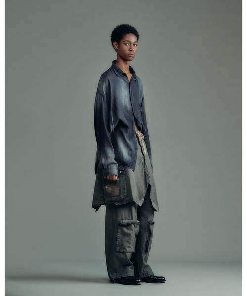 カーゴパンツ ADAMPATEK　grunge layered Cargo Pants レイヤードカーゴパンツ メンズ レディース_11