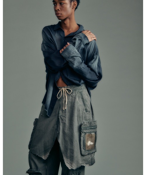 カーゴパンツ ADAMPATEK　grunge layered Cargo Pants レイヤードカーゴパンツ メンズ レディース_8