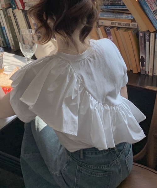 tシャツ 半袖 斜めフリルデザインTシャツ レディース : ZOZOTOWN Yahoo