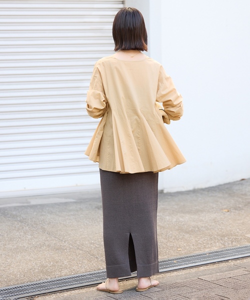 「SLOBE IENA」 長袖ブラウス FREE ネイビー レディースの画像