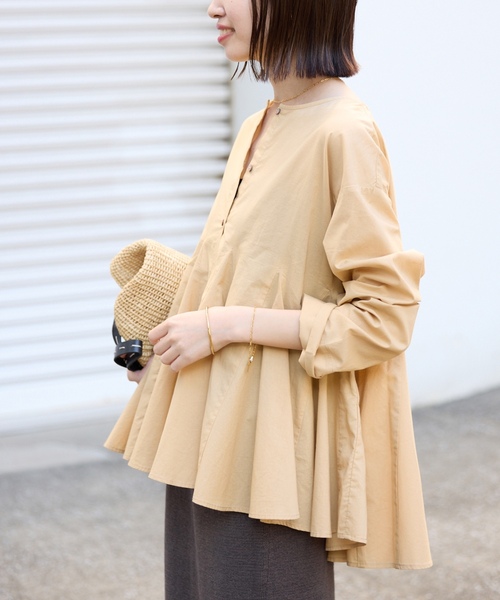 「SLOBE IENA」 長袖ブラウス FREE ネイビー レディースの画像
