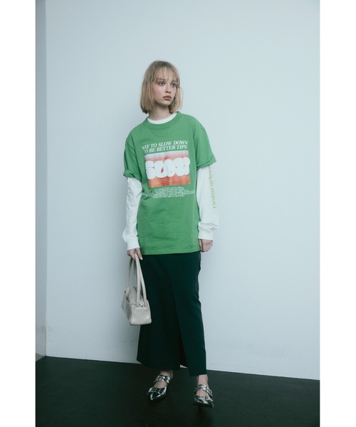 「SLY」 半袖Tシャツ FREE ホワイト レディース_画像9