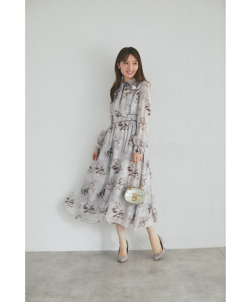 「tocco closet」 長袖ワンピース M ライトグレー レディース_画像5
