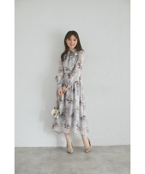 「tocco closet」 長袖ワンピース M ライトグレー レディース_画像6