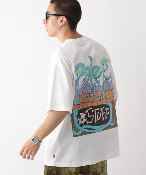 「POLeR」 半袖Tシャツ MEDIUM ダークグリーン メンズ_画像6