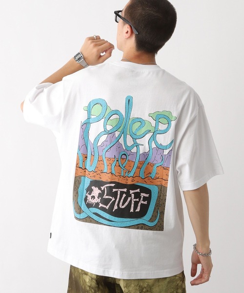 「POLeR」 半袖Tシャツ MEDIUM ダークグリーン メンズ_画像7