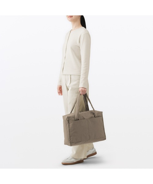 無印良品（MUJI） 旅行 再生ナイロンたためるボストンバッグ 18L 約