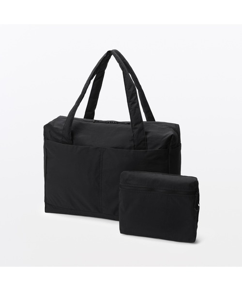 無印良品（MUJI） 旅行 再生ナイロンたためるボストンバッグ 18L 約