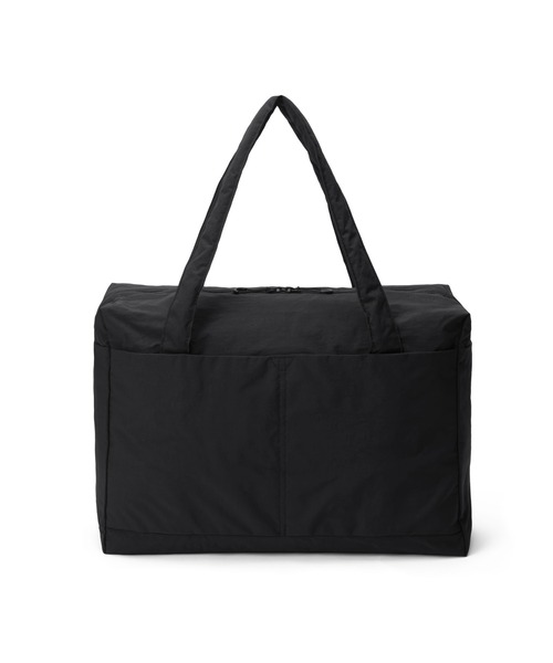 美品！ブラックナイロンボストンバッグ 無印良品（MUJI） 旅行 再生ナイロンたためるボストンバッグ 18L 約