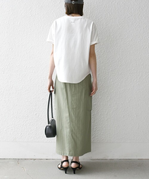 「SHIPS any」 「THEKNiTS」半袖Tシャツ ONE SIZE グレー レディース_画像3
