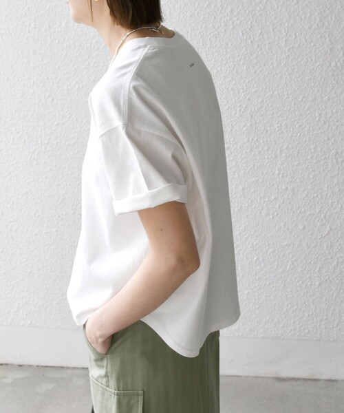 「SHIPS any」 「THEKNiTS」半袖Tシャツ ONE SIZE グレー レディース_画像4