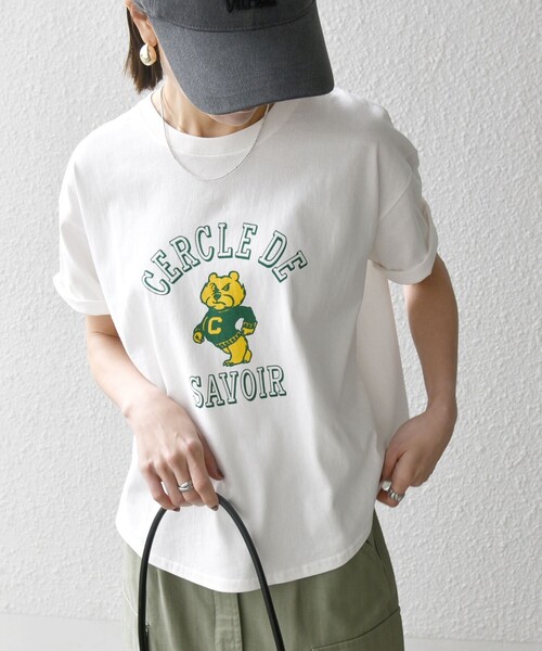 「SHIPS any」 「THEKNiTS」半袖Tシャツ ONE SIZE グレー レディース_画像6