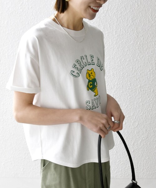 「SHIPS any」 「THEKNiTS」半袖Tシャツ ONE SIZE グレー レディース_画像7
