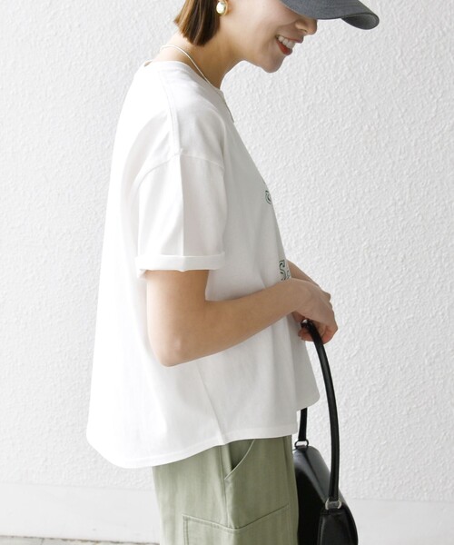 「SHIPS any」 「THEKNiTS」半袖Tシャツ ONE SIZE グレー レディース_画像8