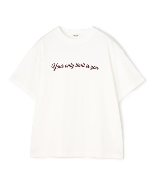 tシャツ コットンロゴプリント Tシャツ レディースの画像