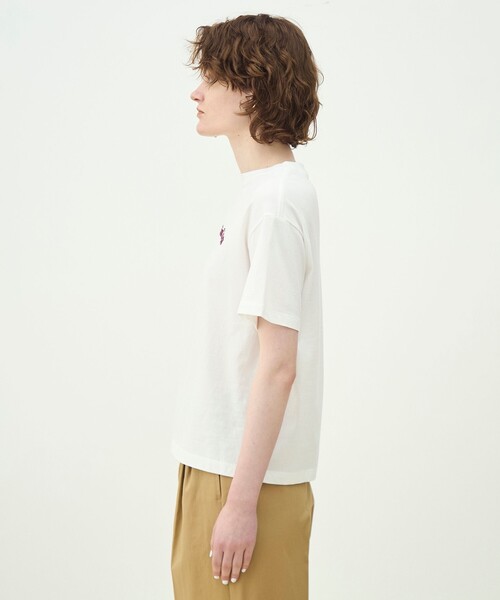 tシャツ コットンロゴプリント Tシャツ レディースの画像