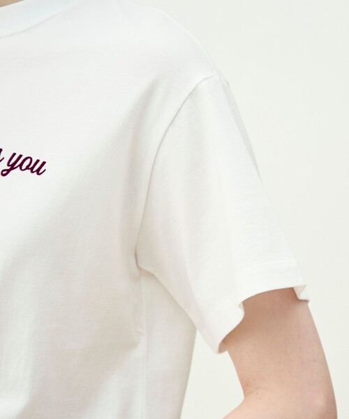 tシャツ コットンロゴプリント Tシャツ レディースの画像