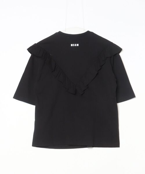 「MSGM」 フリル7分袖カットソー S ブラック レディース_画像2
