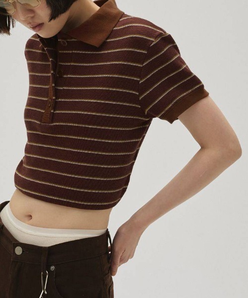 TODAYFUL トゥデイフル todayful tシャツ 半袖 Border Polo Tops