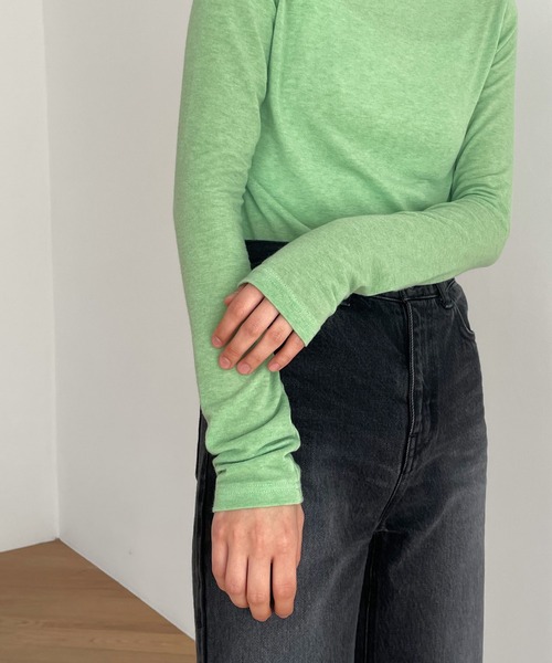 「CANAL JEAN」 「El mar」長袖カットソー ONE SIZE ブラック レディース_画像3