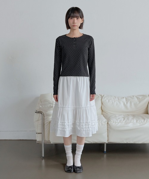 「UNE MANSION」 長袖カットソー SMALL ピンク レディース_画像2
