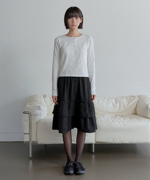 「UNE MANSION」 長袖カットソー SMALL ピンク レディース_画像6