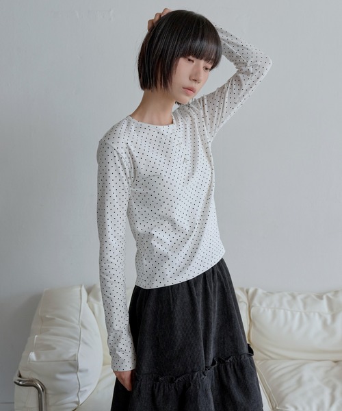 「UNE MANSION」 長袖カットソー SMALL ピンク レディース_画像9