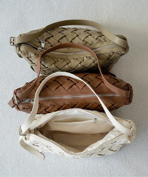 lawgy（ラウジー） ハンドバッグ woven look single handle bag 