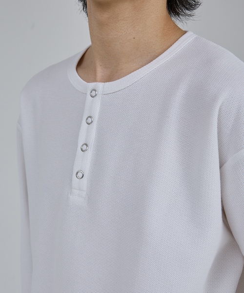 「AH ABAHOUSE」 長袖Tシャツ 46 グレイッシュベージュ メンズ_画像5