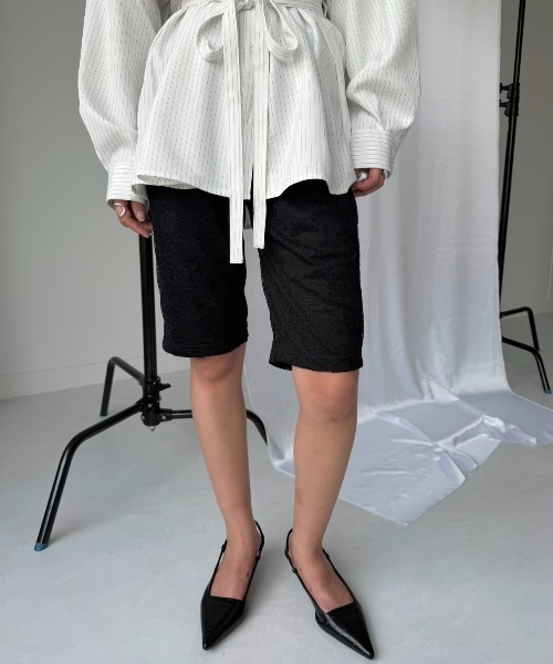 AIC. ハーフパンツ パンツ 短パン レースバイカーショーツ レディース