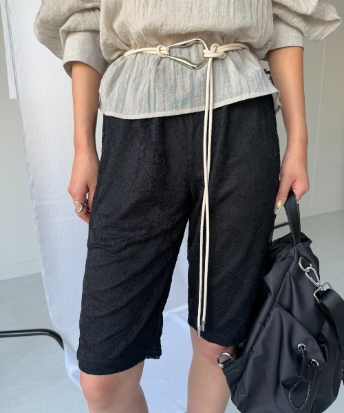 AIC. ハーフパンツ パンツ 短パン レースバイカーショーツ レディース