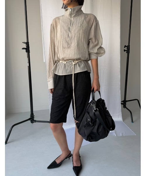 LGB アーカイブ レースアップ デニム ショート パンツ バイカーショーツ AIC. ハーフパンツ パンツ 短パン レースバイカーショーツ レディース