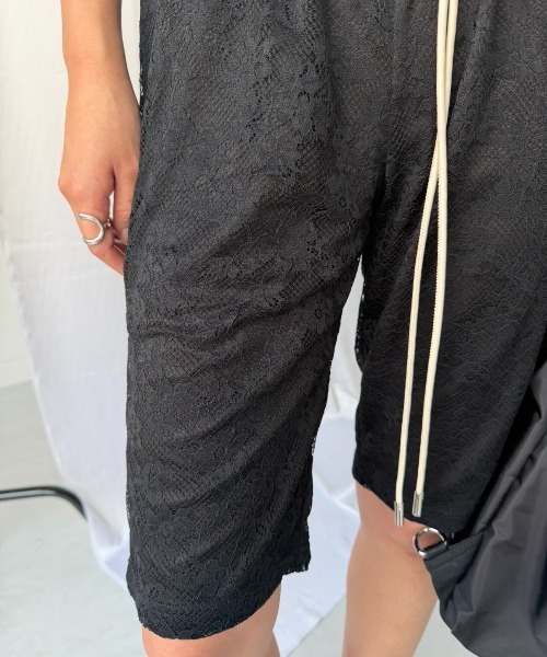 AIC. ハーフパンツ パンツ 短パン レースバイカーショーツ レディース