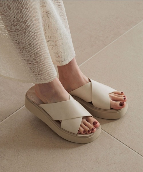 「LOWRYS FARM」 フラットサンダル MEDIUM ブラウン レディース_画像6