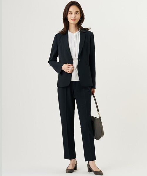 J.PRESS レディース パンツスーツ セットアップ 9号　ネイビー J.PRESS（J.プレス） パンツ 「定番人気・セットアップ対応」T/R