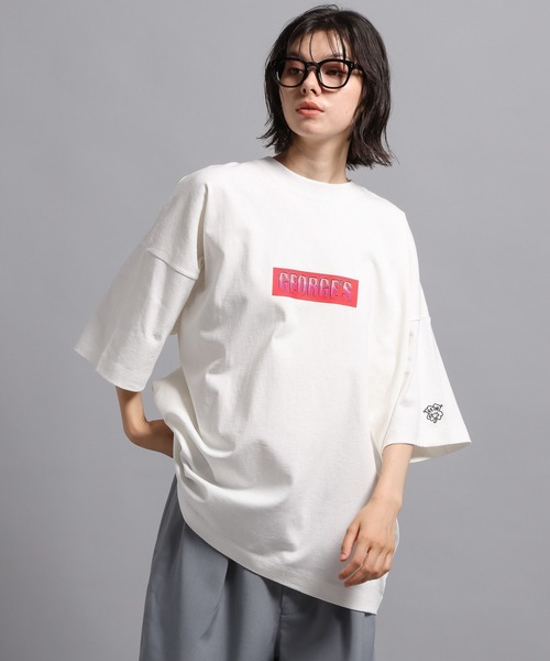 「GEORGE'S」 半袖Tシャツ MEDIUM ブラック メンズ_画像4