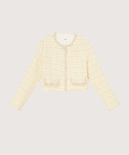 LA POMME petit（ラポミ・プチ） セットアップ Pale Yellow Pearl