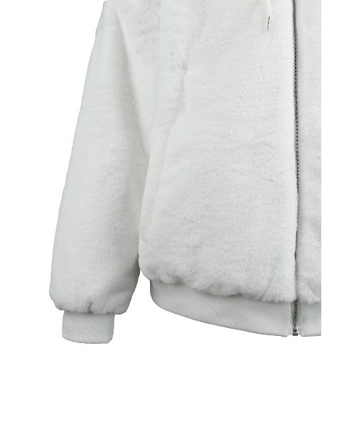 ジャケット・アウター OY LOGO FUR HOODIE JACKET-WHITE OY/オーワイ』LOGO FUR HOODIE JACKET/ロゴファーフーディー