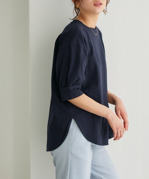 tシャツ パフスリーブTシャツ レディース AZUL BY MOUSSY tシャツ パフスリーブギャザートップス