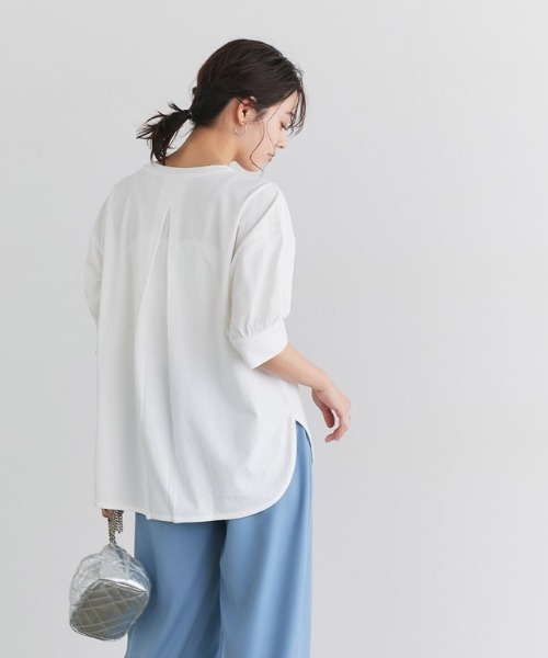 パフスリーブチュニック ベージュ】パフスリーブチュニックワンピ Puff Sleeve Tunic One