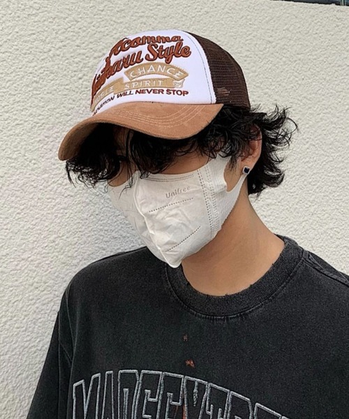 MGV キャップ 帽子 レトロデザインメッシュキャップ メンズ