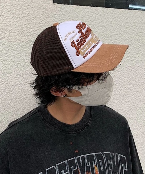MGV キャップ 帽子 レトロデザインメッシュキャップ メンズ