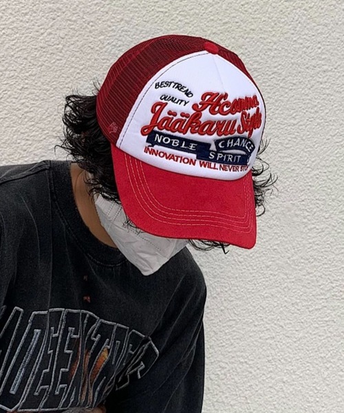 黒と赤のメッシュキャップ VとHロゴ FD 黒/赤 メッシュ・キャップ : FORMULA DRIFT JAPAN - 通販