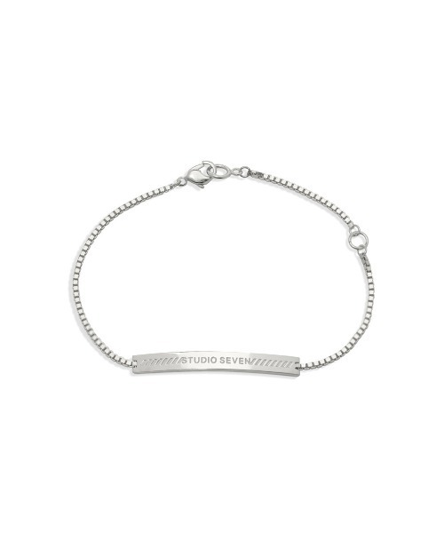 STUDIOSEVEN ブレスレット STUDIO SEVEN ブレスレット Metal Plate Logo Bracelet SLV