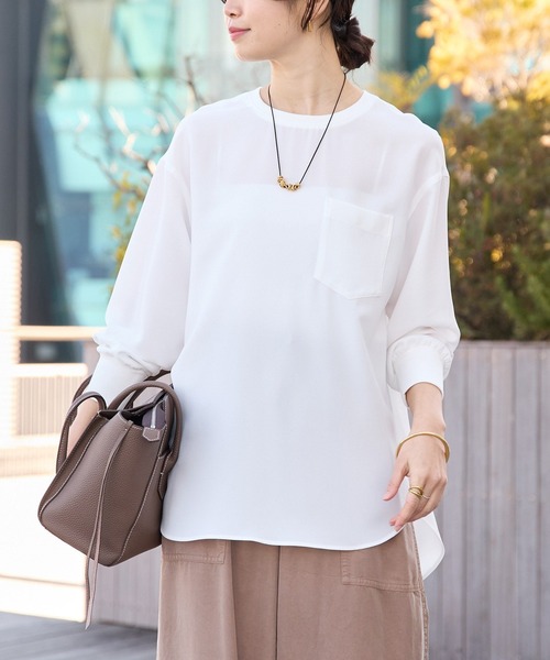 RIVE DROITE（リヴドロワ） ブラウス シャツ ジョーゼットポケット