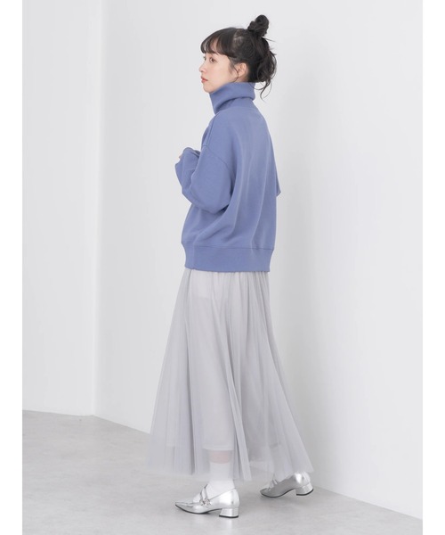 EARTH セットアップ earth music&ecology トレーナー スウェット ハーフZIP