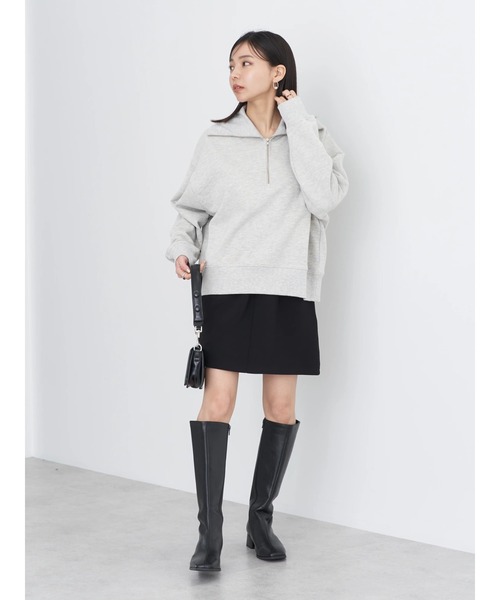 EARTH セットアップ earth music&ecology トレーナー スウェット ハーフZIP
